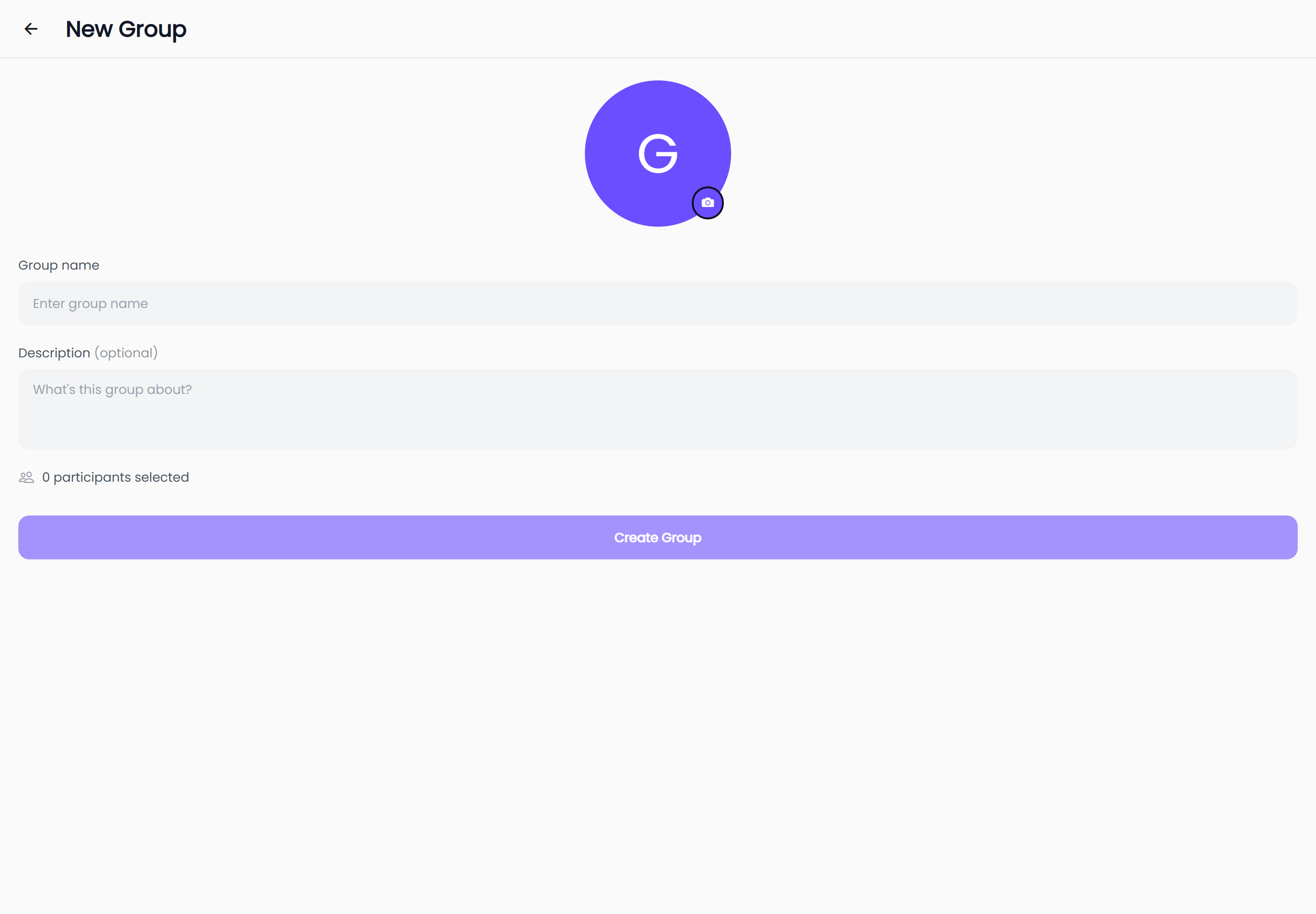 Configuring a new group at a desktop viewport